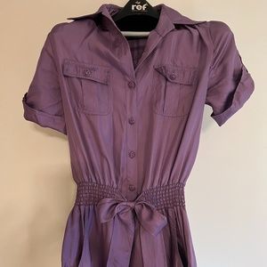 Bebe Purple Satin Lightweight Jumpsuit